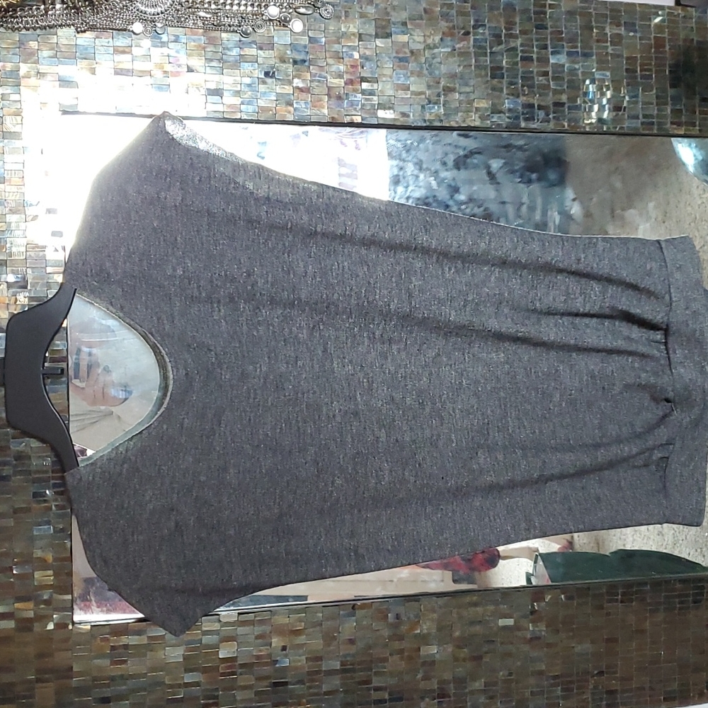 Sparkle & Fade twist back cutout moto top